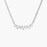 925 Silver Diamond Cluster Necklace - Image 5