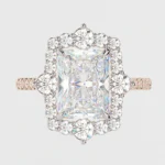 925 Silver 3.00Ct Radiant Cut Diamond Engagement Ring - Image 6