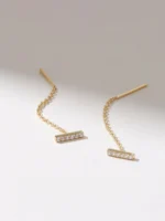 925 Silver Lihou Thread Earrings - Image 3