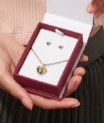 925 Silver Heart Pendant Set