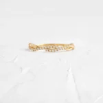 925 Sterling Silver Entwined Cubic Zirconia Band Ring