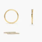 925 Silver Cross Over Diamond Stackable Ring - Image 5