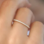 925 Silver Full Eternity Petite Diamond Ring - Image 3