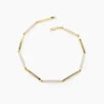 925 Silver Diamond Bar Bracelet - Image 4