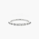 925 Silver Half Eternity Baguette Diamond Ring - Image 4