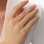 925 Silver  Baguette and Round Diamond Ring - Image 4
