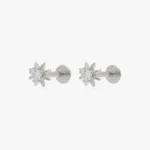 925 Silver Starburst Flatback Stud - Image 2