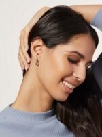 925 Silver Heart Dangle Earrings - Image 3