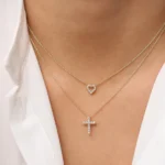 925 Silver Diamond Cross Necklace - Image 7