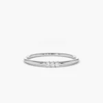 925 Silver 3 Stone Minimalist Diamond Ring - Image 3