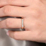 925 Silver Rectangular Diamond Pinky Ring - Image 7