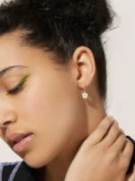 925 Silver Glow Flower Hoops - Image 2