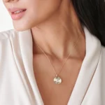 925 Silver Sparkle Disc Diamond Initial Necklace - Image 2