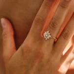 925 Silver Ballerina Baguette Diamond Cluster Ring - Image 3