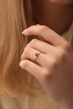 925 Silver Red Stone Ring - Image 4