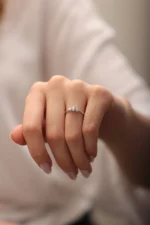 925 Silver 1Ct Diamond Engagement Ring - Image 2