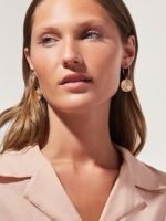 925 Silver Coin Dangle Hoop Earrings - Image 5