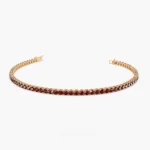 925 Silver Red Garnet Tennis Bracelet
