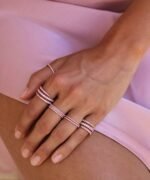 925 Silver Pink Sapphire Pinky Coil Ring - Image 2