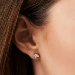 925 Silver Tapered Baguette Diamond Studs - Image 4