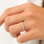 925 Silver Round Diamond Unique Wedding Ring - Image 4