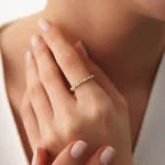 925 Silver Unique Diamond Anniversary Ring