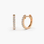 925 Silver Diamond Hoop Earrings - Image 5