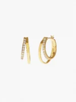 925 Silver Toda Medium Hoops