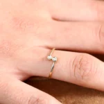 925 Silver Horizontal Baguette Diamond Ring