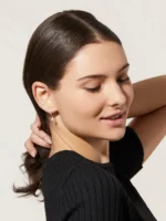 925 Silver Elise  Drop Hoops - Image 4