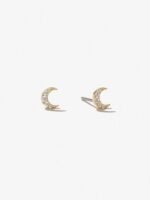 925 Silver Moon Stud Earrings - Image 6