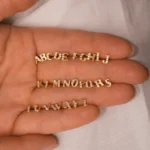 925 Silver Pave Initial Stud Earrings - Image 7