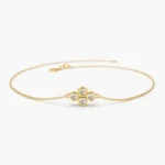 925 Silver Dainty Quad Diamond Bracelet