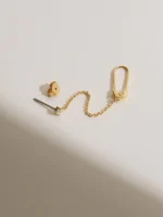 925 Silver Lena Chain Earrings - Image 3
