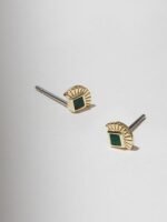 925 Silver Fan Stud Earrings - Image 4
