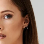 925 Silver Mini Diamond Huggies Earrings - Image 6