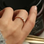925 Silver Baguette and Round Diamond Bow Ring - Image 2