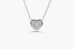 925 Silver Starburst Heart Necklace - Image 3