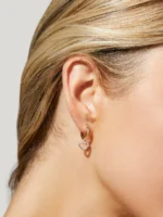 925 Silver Nina Heart Hoops - Image 5