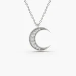 925 Silver Moon Diamond Necklace - Image 5
