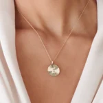 925 Silver Sparkle Disc Diamond Initial Necklace - Image 3