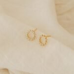 925 Silver Helen Diamond Sun Stud Earrings - Image 4