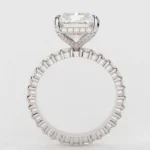 925 Silver 3.00Ct Radiant Cut Diamond Engagement Ring - Image 8