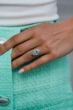 925 Silver 10.25Ct Pear Cut Diamond Engagement Ring - Image 3