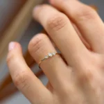 925 Silver Three Stone Diamond Ring - Image 3