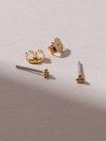 925 Sterling Silver Beaded Stud Earrings - Image 4
