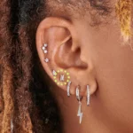 925 Silver Baguette Stud - Image 3