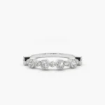 925 Silver Unique Diamond Anniversary Ring - Image 6