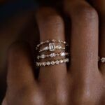 925 Silver Moons Stacking Diamond Ring - Image 3