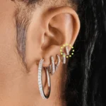 925 Silver Pave Bare Flatback Stud - Image 2